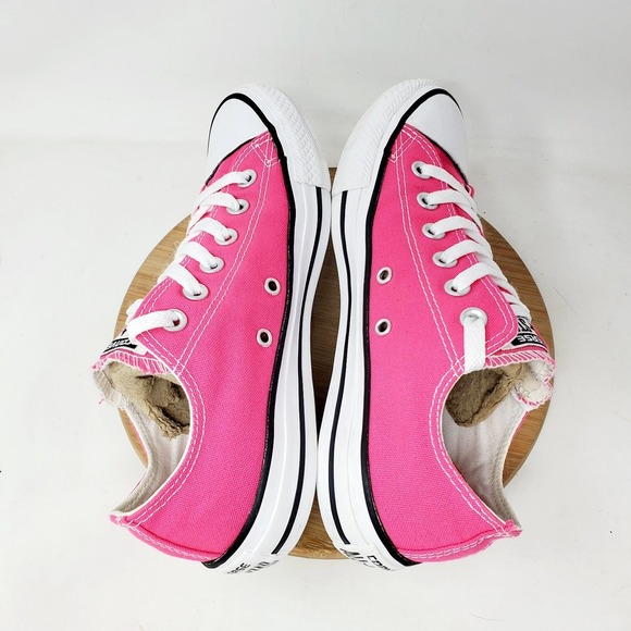 Converse Shoes Womens 7 Pink Chuck Taylor All Star Low Sneakers Lace Up - Picture 10 of 13